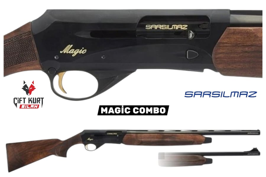 Sarsılmaz Magic Combo Siyah Yarı Otomatik Yivsiz Av Tüfeği